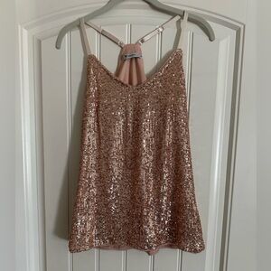 Sequin Rose Gold Women's Top